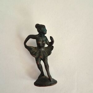 Vintage Metal Small Ballerina Figurine